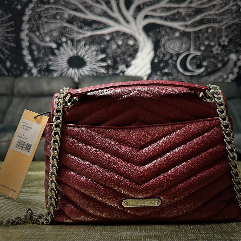 Rebecca Minkoff Bags dark red leather crossbody purse shoulder bag new with tags - Picture 12 of 16